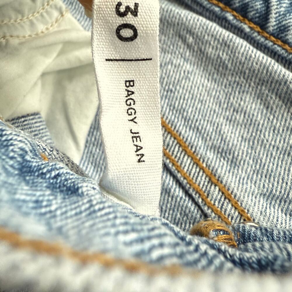 Pacsun Baggy Jean Wide Leg Distressed Denim Size 30 90's Retro High Rise Grunge - Picture 3 of 14